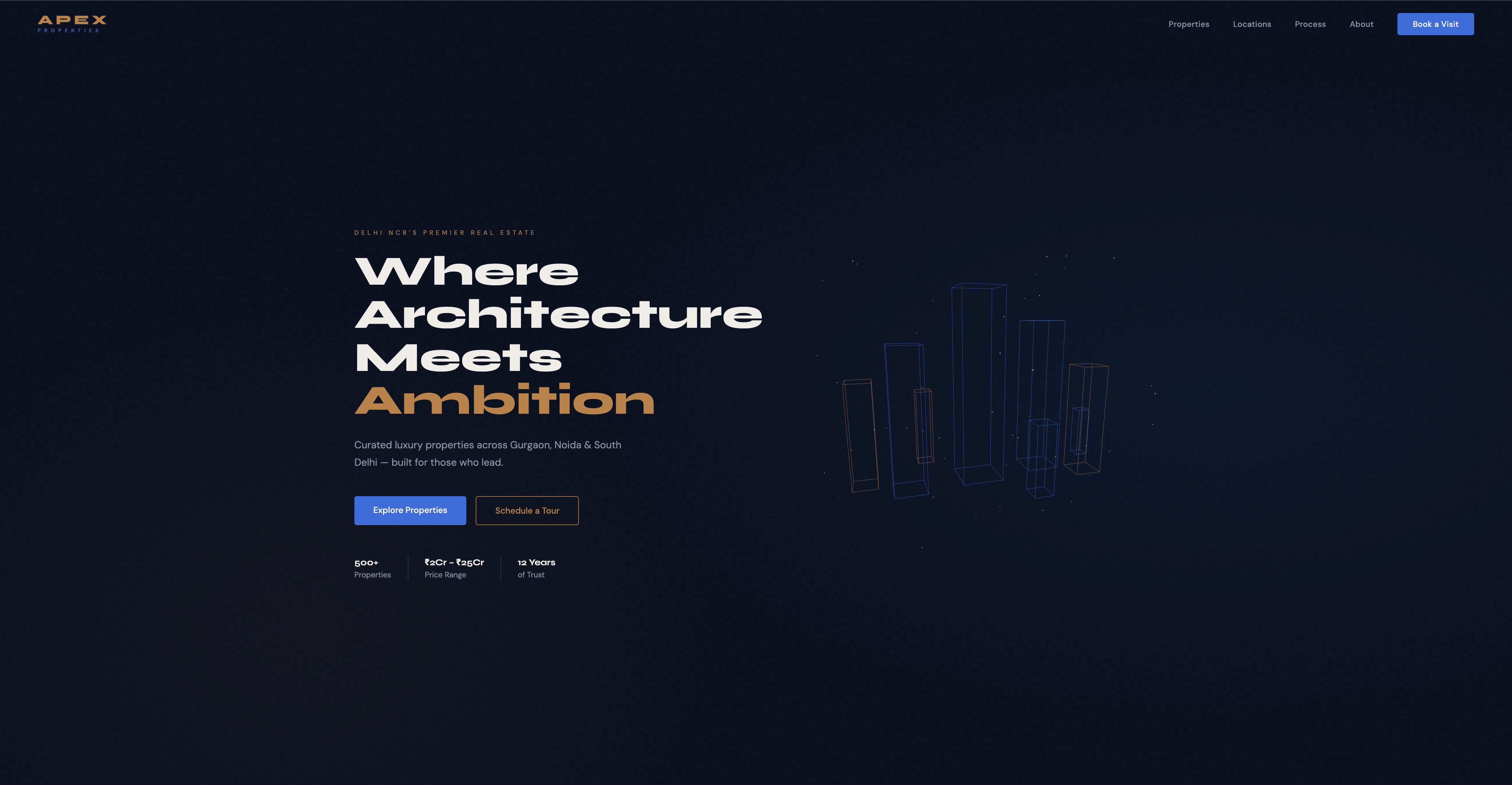 Apex Properties website screenshot