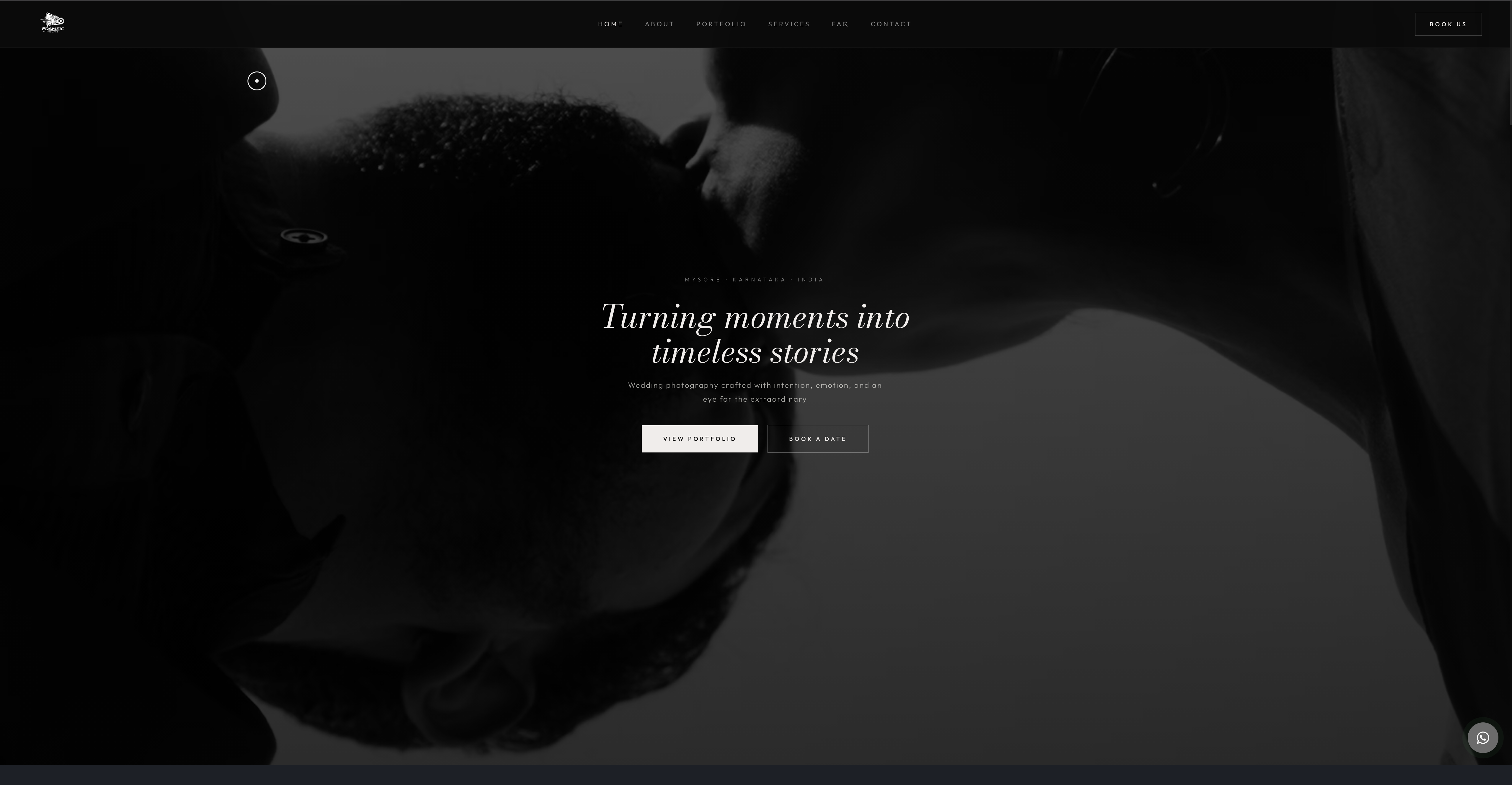 Frameic Visuals website screenshot